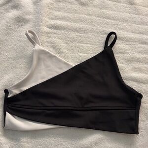 Two-Tone Black and White Women's Top